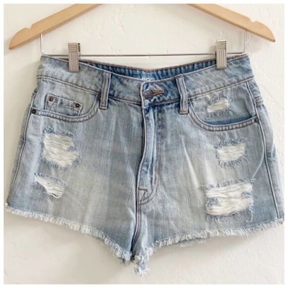 BDG High Rise Dree Cheeky Distressed Jean Shorts - Picture 2 of 8